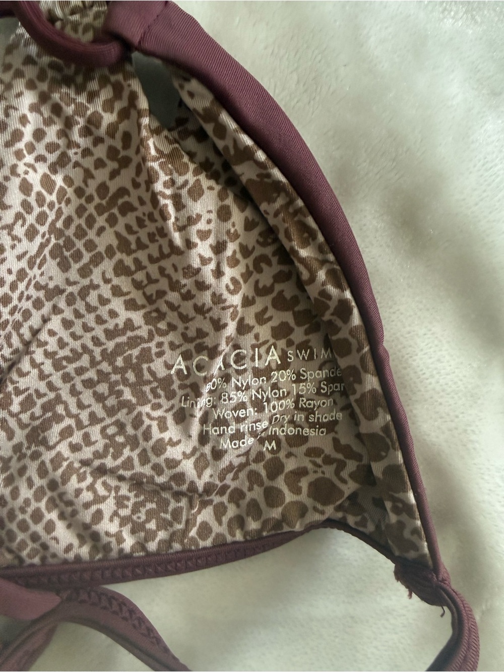 ACACIA Thailand Top in Merlot Size Medium - Picture 5 of 7